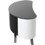 Refurbished Bay Affinity Curved TV Stand 1150 Gloss White / Black Glass