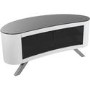 Refurbished Bay Affinity Curved TV Stand 1150 Gloss White / Black Glass