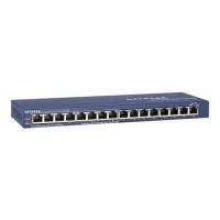 NETGEAR ProSafe FS116P 16 Port 10/100 Desktop Switch with 8 Port PoE - switch - 16 ports