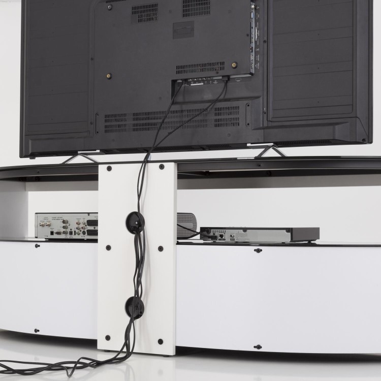 Refurbished AVF Burghley FS1500BURGW White High Gloss TV Stand for up to 70" TVs