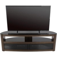 Ex Display - Burghley Affinity Curved TV Stand 1500 Walnut / Black Glass