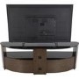 Ex Display - Burghley Affinity Curved TV Stand 1500 Walnut / Black Glass