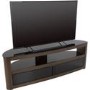 Ex Display - Burghley Affinity Curved TV Stand 1500 Walnut / Black Glass