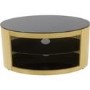 Buckingham Affinity Oval TV Stand 800 Oak / Black Glass