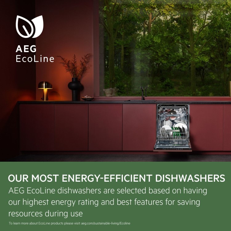 AEG AirDry Integrated Dishwasher - C-rated Black Control Panel
