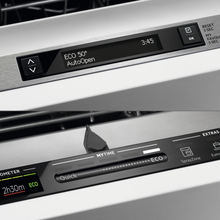 AEG AirDry Integrated Dishwasher - C-rated Black Control Panel