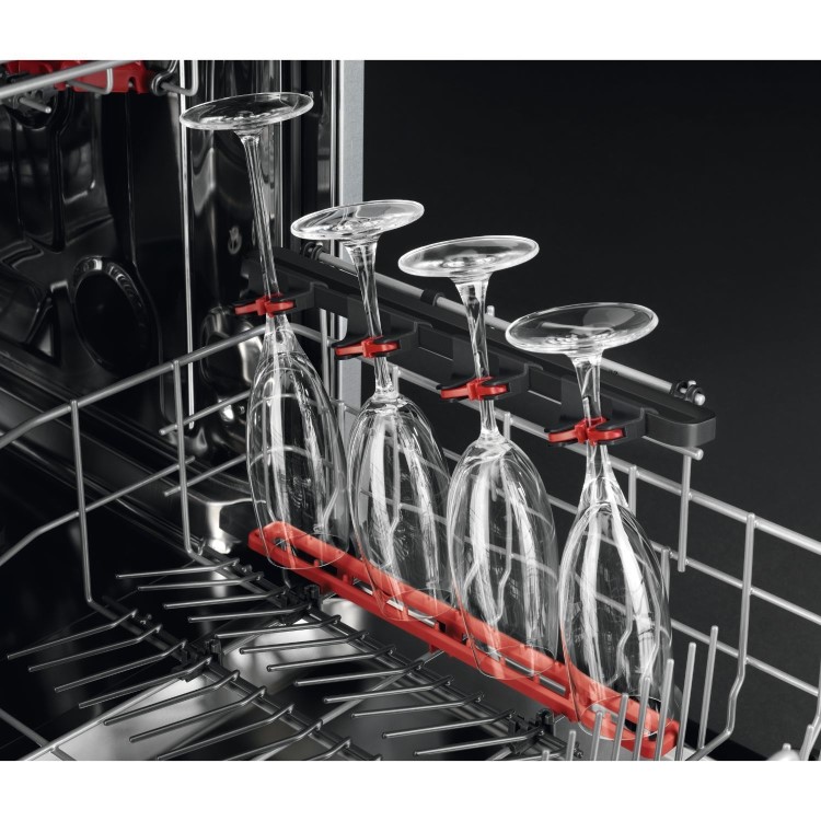AEG 7000 GlassCare Integrated Slimline Dishwasher - D-Rated Black Control Panel