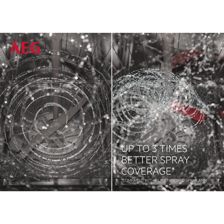 AEG Series 7000 GlassCare Integrated Slimline Dishwasher - D-Rated Black Control Panel