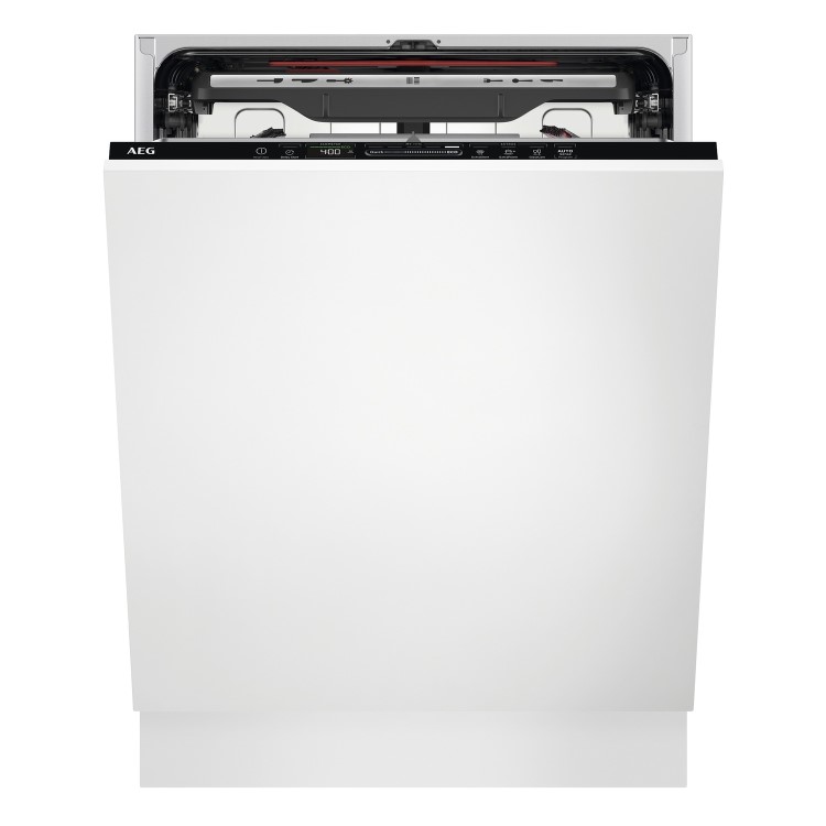 AEG Series 7000 GlassCare Integrated Dishwasher - B-Rated, Black control panel