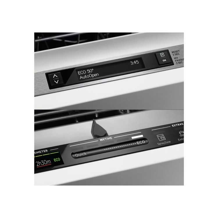 AEG Series 7000 GlassCare Integrated Dishwasher - A-rated Black Control Panel