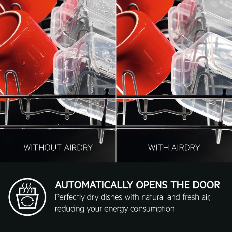 AEG Series 8000 SprayZone Integrated Dishwasher - Smart Wi-Fi, C-Rated, Black control panel
