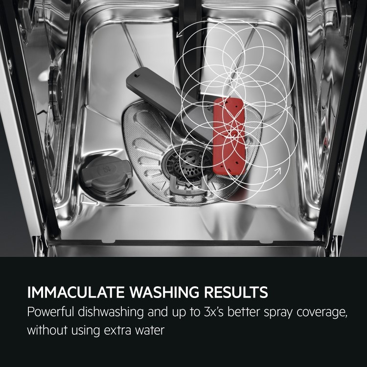 AEG Series 8000 SprayZone Integrated Dishwasher - Smart Wi-Fi, C-Rated, Black control panel