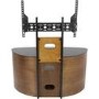 Refurbished AVF FSL1000BLEW Blenheim Affinity Curved Combi TV Stand 1000 Walnut / Black Glass