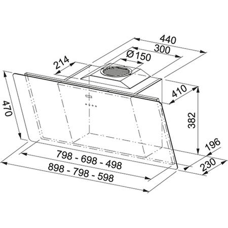 Refurbished Franke FSMA905WH 90cm Smart Angled Cooker Hood White
