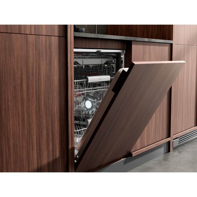 AEG Series 9000 ComfortLift Integrated Dishwasher - Smart Wi-Fi, A-Rated, Black control panel
