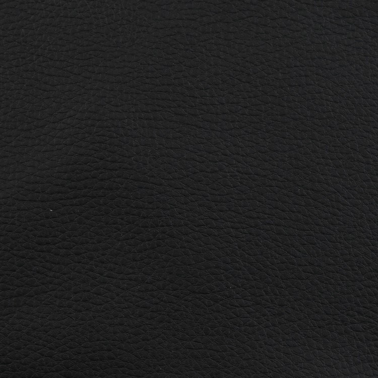 Black Faux Leather and Walnut Swivel Office Chair - Forest