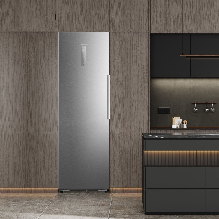 Hisense KitchenFit 312 Litre Tall Freestanding Larder Freezer - Silver