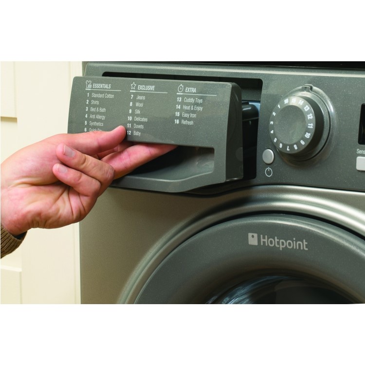 Hotpoint FTCF87BGG 8kg Freestanding Sensor Condenser Tumble Dryer - Graphite