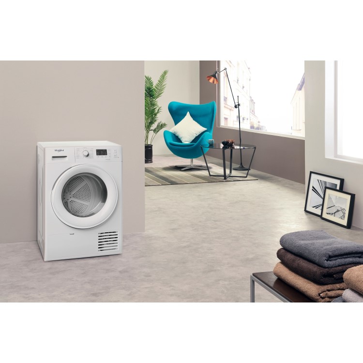 Refurbished Whirlpool FTCM107BUK Freestanding Condenser 7KG Tumble Dryer White