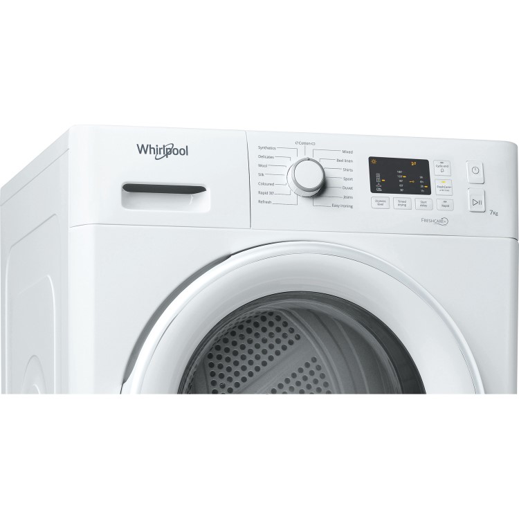 Refurbished Whirlpool FTCM107BUK Freestanding Condenser 7KG Tumble Dryer White