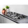 Hotpoint 75cm 5 Burner Gas on Glass Hob with Vertical Flame - Black