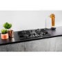 Hotpoint 75cm 5 Burner Gas on Glass Hob with Vertical Flame - Black