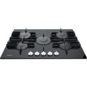 FTGHG751DHBK Hotpoint 75cm 5 Burner Gas on Glass Hob with Vertical Flame - Black