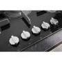 Hotpoint 75cm 5 Burner Gas on Glass Hob with Vertical Flame - Black