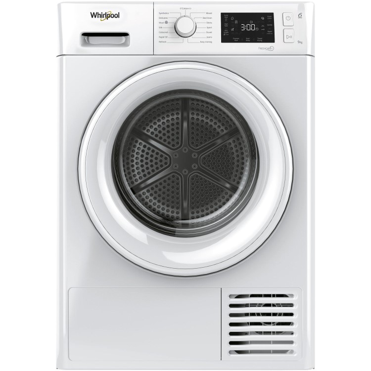 Refurbished Whirlpool FTM229X2 Freestanding Heat Pump 9KG Tumble Dryer White
