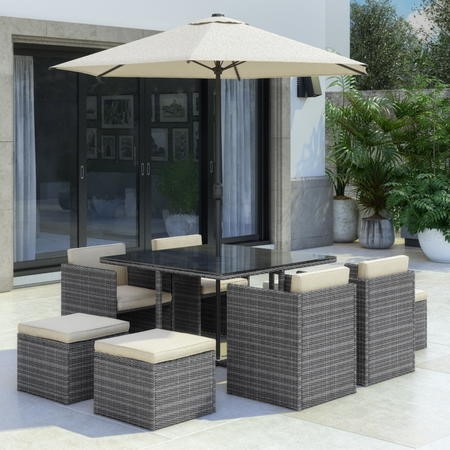 8 piece cube garden furniture