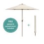 ONLY OPENED - Brown Rattan 6 Piece Garden Furniture Cube Dining Set - Parasol Included