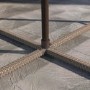 ONLY OPENED - Brown Rattan 6 Piece Garden Furniture Cube Dining Set - Parasol Included