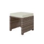 8 Seater Brown Rattan Cube Garden Dining Set - Parasol Included - Fortrose