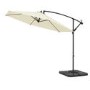 3x3m Cream Cantilever Parasol with Base and Cover Included  - Fortrose
