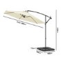 3x3m Cream Cantilever Parasol with Base and Cover Included  - Fortrose