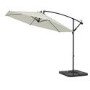 GRADE A1 - Large 3x3m Cantilever Garden Parasol - Base & Cover Included - Grey