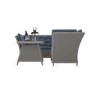 GRADE A1 - Aspen Grey Rattan Garden Furniture - Corner Sofa Table & Cushions Included