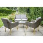 Rattan 4 Seater Garden Sofa & Table Set - Aspen
