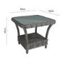 GRADE A1 - Grey Rattan Reclining Garden Lounger Set with Table - Aspen Range