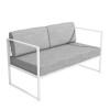 4 Piece White Metal Patio Garden Furniture Set with Table - Como