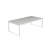 4 Piece White Metal Patio Garden Furniture Set with Table - Como