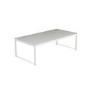 4 Piece White Metal Patio Garden Furniture Set with Table - Como