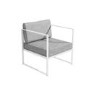 4 Piece White Metal Patio Garden Furniture Set with Table - Como