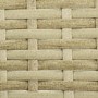 4 Piece Rattan Patio Outdoor Furniture Set with Grey Cushions & Table