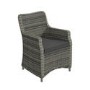 Rattan Garden Dining Table Set with 6 Chairs in Grey
