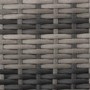 Rattan Corner Sofa Set with Storage Box and Table in Grey