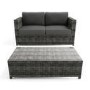 6 Seater Grey Rattan Garden Sofa Set  - Fortrose