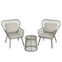 2 Seater Garden Woven Rope Effect Bistro Set - Natural - Como
