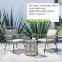 2 Seater Garden Woven Rope Effect Bistro Set - Natural - Como