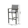 Black Outdoor Bar Set with 4 Bar Stools - Como